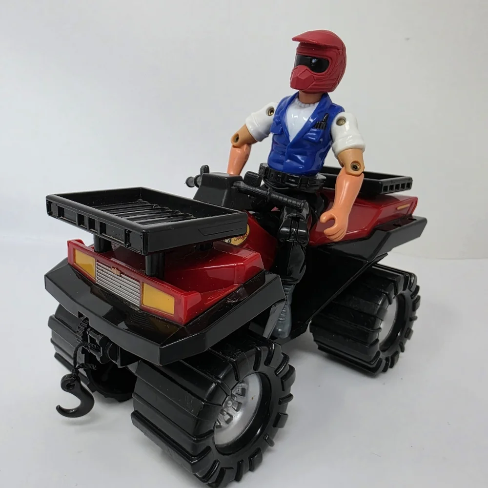 Tree House Kids Mighty Rigz Black & Red Bass Pro Shops ATV  4-Wheeler W/Driver